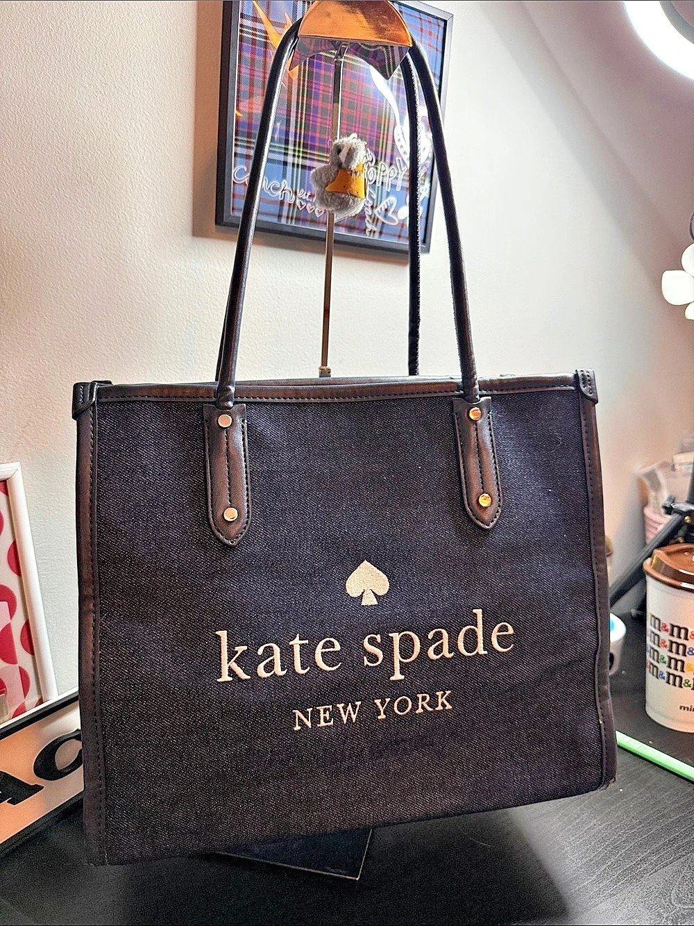 Kate Spade Denim Tote Bag Blue